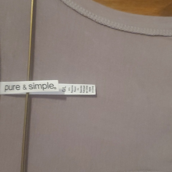 Pure & Simple Gray Sleeveless Summer Dress L NWOT - Picture 2 of 5